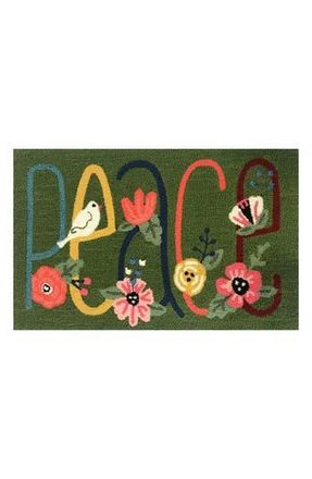 R16 Home Peace Fern Indoor/Outdoor Doormat in Fern Multi at Nordstrom Rack, Size 24X36