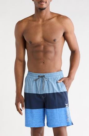 Hurley Colorblocked Volley Swim Trunks in Baby Blue at Nordstrom Rack, Size X-Large