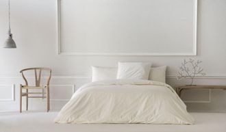 &Eacute;th&eacute;r&eacute;maison Funda n&oacute;rdica 100% algod&oacute;n lisa marfil 260x240 cm