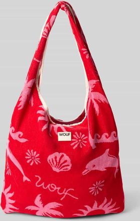 Wouf Umh&auml;ngetasche mit Label-Patch Modell Tulum in Rot, Gr&ouml;&szlig;e 1
