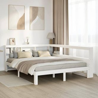 Berkfield Home Bookcase Bed without Mattress White 140x200 cm Solid Wood Pine