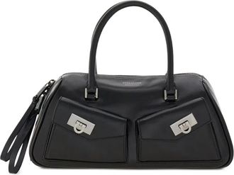 Ferragamo Borsa tote Multipocket in pelle - Nero
