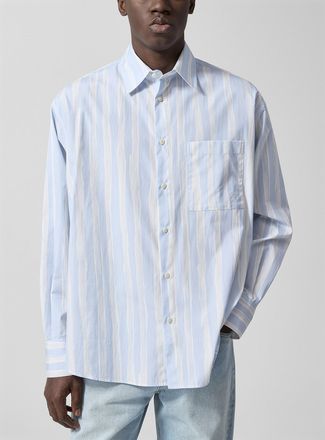 Jacquemus Mens Camargue painted stripes oversized shirt
