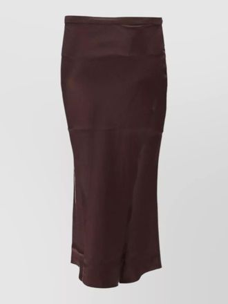 Anine Bing high waist silk midi skirt side slit