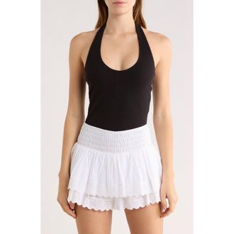 Abound Rib Knit Halter Top in Black at Nordstrom Rack, Size X-Small
