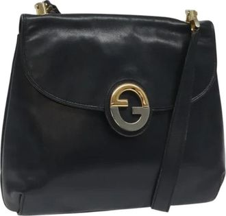 Gucci Pre-owned Leather gucci-bags - Dames - Vintage Schoudertas - Blauw - ONE Size - Leer - Vintage