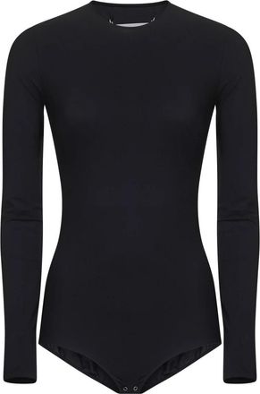 Maison Margiela Zwarte Snap Button Bodysuit - Dames - Bodies - Zwart - 2XS - Tops