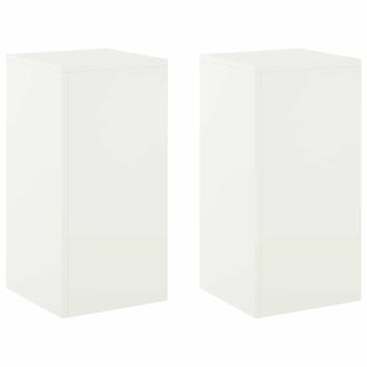 vidaXL Soporte De Plantas 2 Pcs Blanco 30 X 30 X 60 Cm Acero Vidaxl