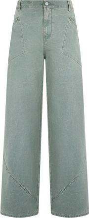 Alberta Ferretti Wijde Pijpen Denim Jeans - Dames - Loose Fit Jeans - Blauw - S - Denim - Jeans