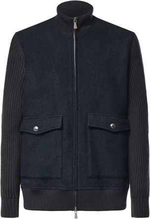 Eleventy TES Jacket - Heren - Truien - Zwart - Maat: XL Wol
