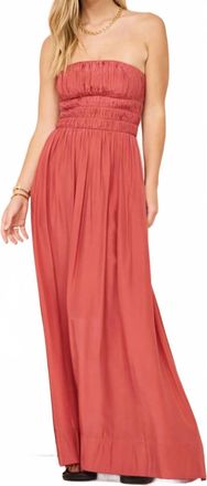 Peony Strapless Maxi Dress In Rose