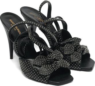 Saint Laurent Sandali con borchie 100mm - Nero