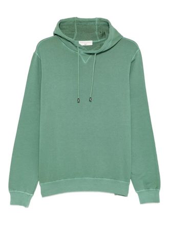 FILIPPO DE LAURENTIIS drawstring-fastening cotton hoodie - Green