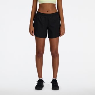 New Balance Laufshorts NEW BALANCE SPORT ESSENTIAL SHORT 5, Damen, Gr. XXL, N-Gr, schwarz (schwarz (001)), Obermaterial: 100% Polyester, Hosen Laufshorts, aus Str