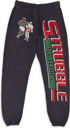 SAINT M&times;&times;&times;&times;&times;&times; BLACK DENIM TEARS STRUGGLE SWEATPANTS