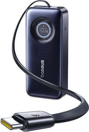 OEM Bater&iacute;a Externa Baseus Enercore Cr11 De 20000 Mah Y 67 W Con Cable Usb-c Retr&aacute;ctil - Negra