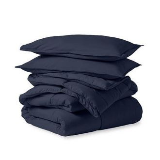Bare Home All-Season Down Alternative Comforter Set - Oversized King in Midnight Blue at Nordstrom