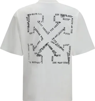Off-white Mens Type Arrow Skate T-Shirt White Cotton T-Shirts And Polos