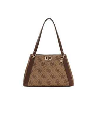 Guess Schoudertas Latte Logo/Bruin