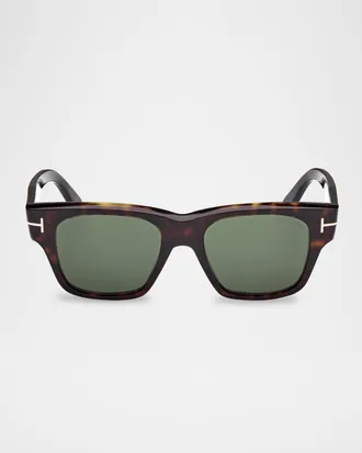 Tom Ford Men & apos;s Caine-02 Acetate Square Sunglasses