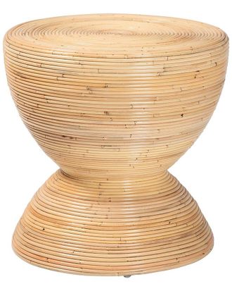 Baxton Studio Tokyo Laminated Rattan Side Table