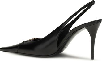 Saint Laurent Womens Pumps Babylon Black Leather High Heel Shoes