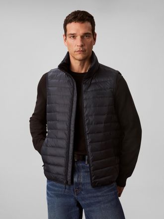 Calvin Klein Steppweste CALVIN KLEIN SLVLSS LT WT NYLON PUFFER VEST, Herren, Gr. XXL, schwarz sapphire, Web, Obermaterial: 100% Polyamid, regular fit normal, Rundh