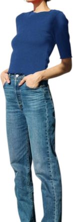 Nation Ltd Beverly Smocked Top In Galaxy Blue