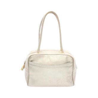 Loewe Pre-owned Anagram Leren Handtas - Dames - Vintage Handtas - Beige - ONE Size - Leer - Vintage