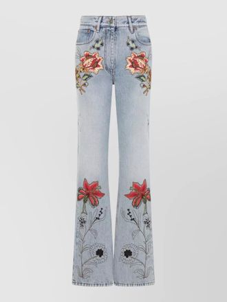 Valentino denim five pocket flared leg jeans