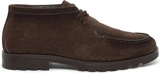 Santoni Suede Desert Boot - Heren - Veterlaarzen - Bruin - 45 EU - Leer - Schoenen
