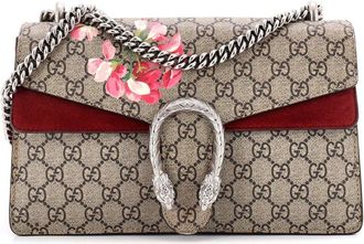 Gucci Red Blooms Print Gg Coated Canvas Dionysus Bag Small (Authentic Pre- Loved)