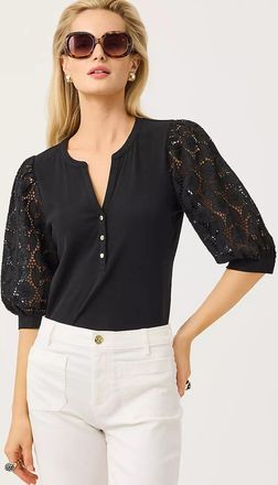 Lilly Pulitzer Ronson Eyelet Knit Top