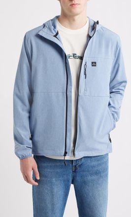 Rip Curl Elite Anti Series Water Repellent Hooded Jacket in Faded Denim at Nordstrom, Size Xx-Large