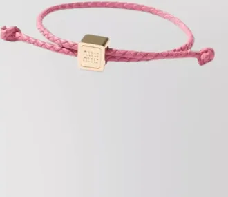 Miu Miu leather woven bracelet