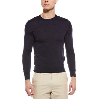 Eleventy MenS Dark Blue Fitted Sweater, Size 3XL