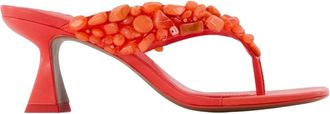 Cult Gaia Abi Pumps - Dames - Muiltjes - Rood - 36 EU - Leer - Schoenen