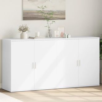 vidaXL Vidaxl - Aparadores 2 Unidades Madera De Ingenier&iacute;a Blanco 79x38x80 Cm