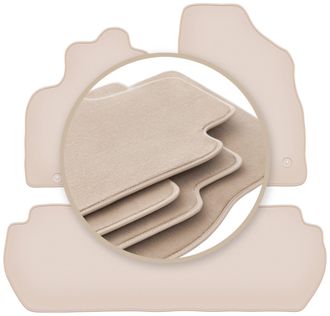 OEM Alfombrillas Premium Beige Para: Citroen Berlingo Ii Multispace 2008-2018