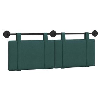 vidaXL Cabecero Colgante Verde Oscuro Tela Vidaxl