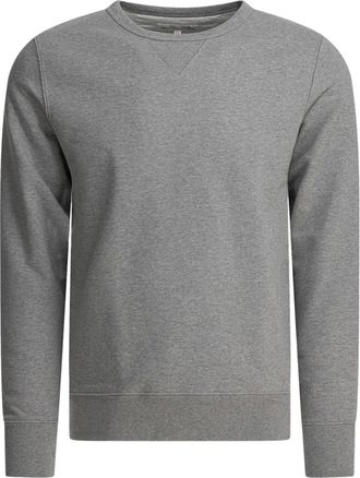 Merz b. Schwanen Trui met ronde hals en V-stiksel - Grijs