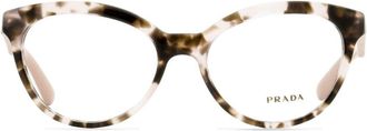 Prada 11R oval-frame sunglasses - women - Acetate - 52 - Neutrals
