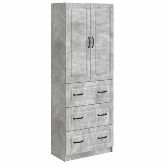 vidaXL Juego De Armarios 2 Pcs Gris Hormig&oacute;n 66 X 34,5 X 87 Cm Vidaxl