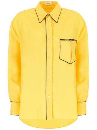 Bally Zijden overhemd - Geel
