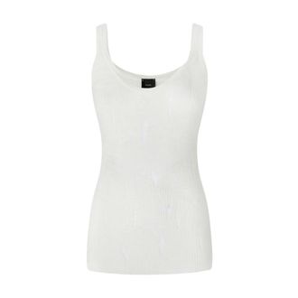 Pinko Pinko, Tops, Dames, Wit, M, Katoen, Sergio Tank Top