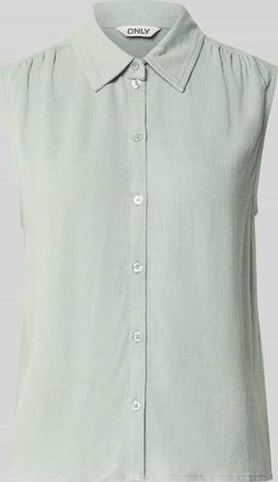 Only Regular Fit Leinenbluse ohne &Auml;rmel Modell SIESTA in Schilf, Gr&ouml;&szlig;e XL