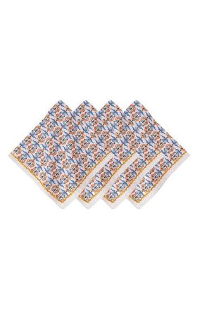 Juliska Emilie Set of 4 Floral Napkins in Chambray at Nordstrom