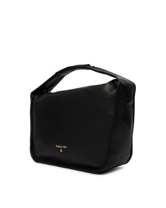 Patrizia Pepe Womens Shoulder Bag Black Leather Full-Grain