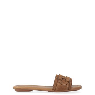 Hogan Sliders, female, Brown, Size: 10 US Flat Sandal