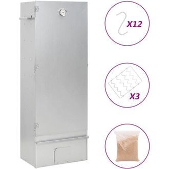 vidaXL Vidaxl - Forno Affumicatore Trucioli Legno 44,5x29x110cm in Acciaio Inox
